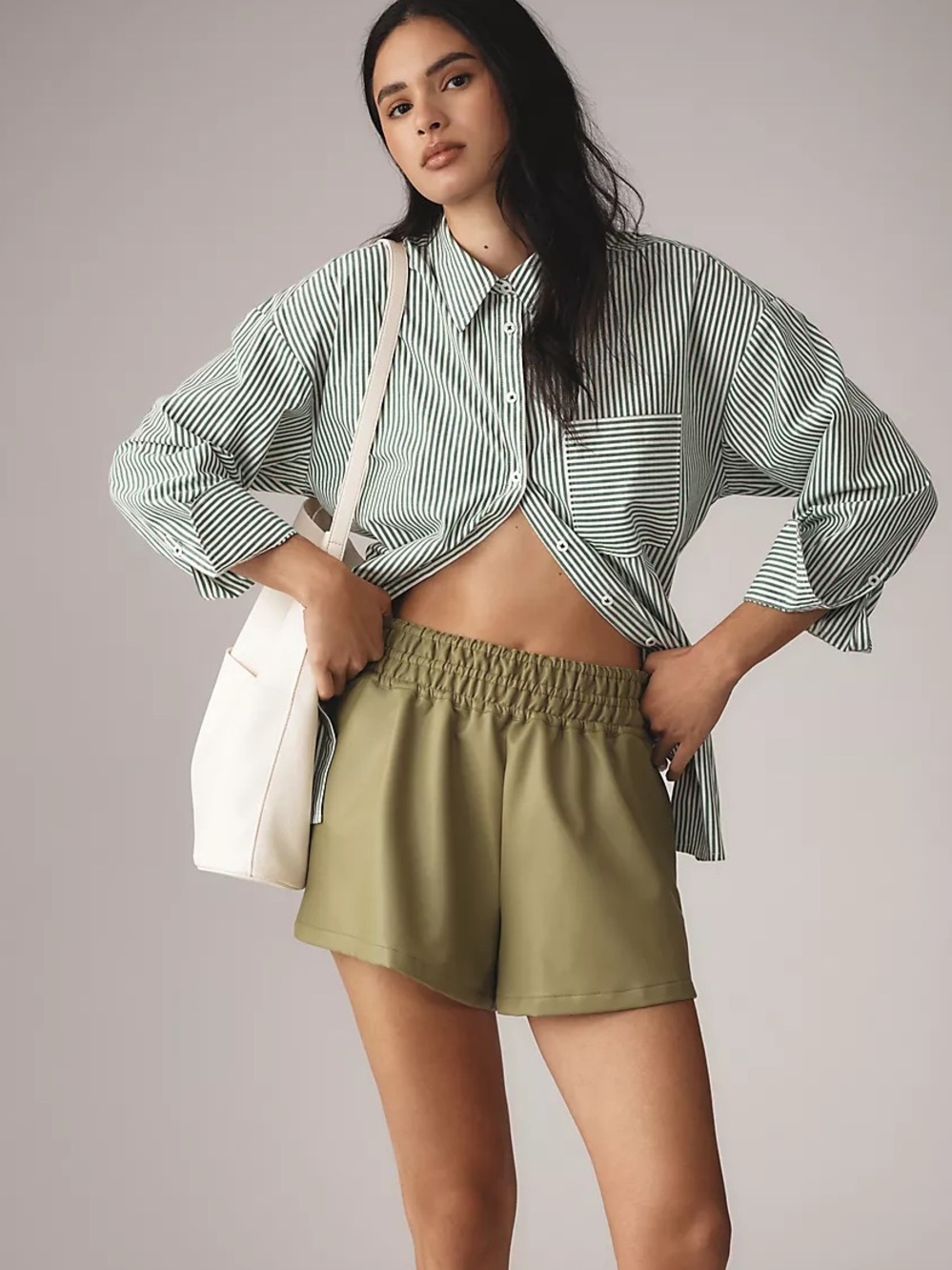 Anthropologie The Somerset Shorts: Faux Leather Edition size large